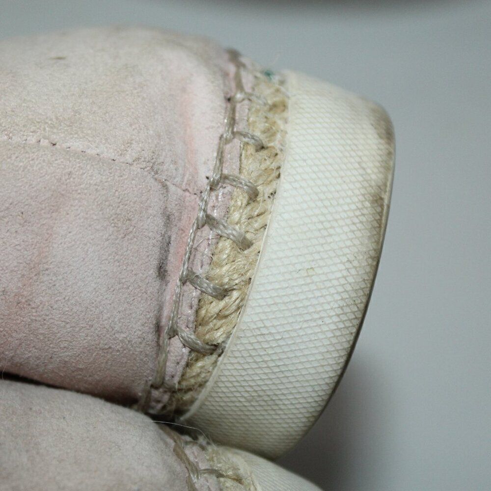 Vince Camuto Pale Pink Suede Espadrille Slip-on Sneakers Size 8.5 - Picture 7 of 9